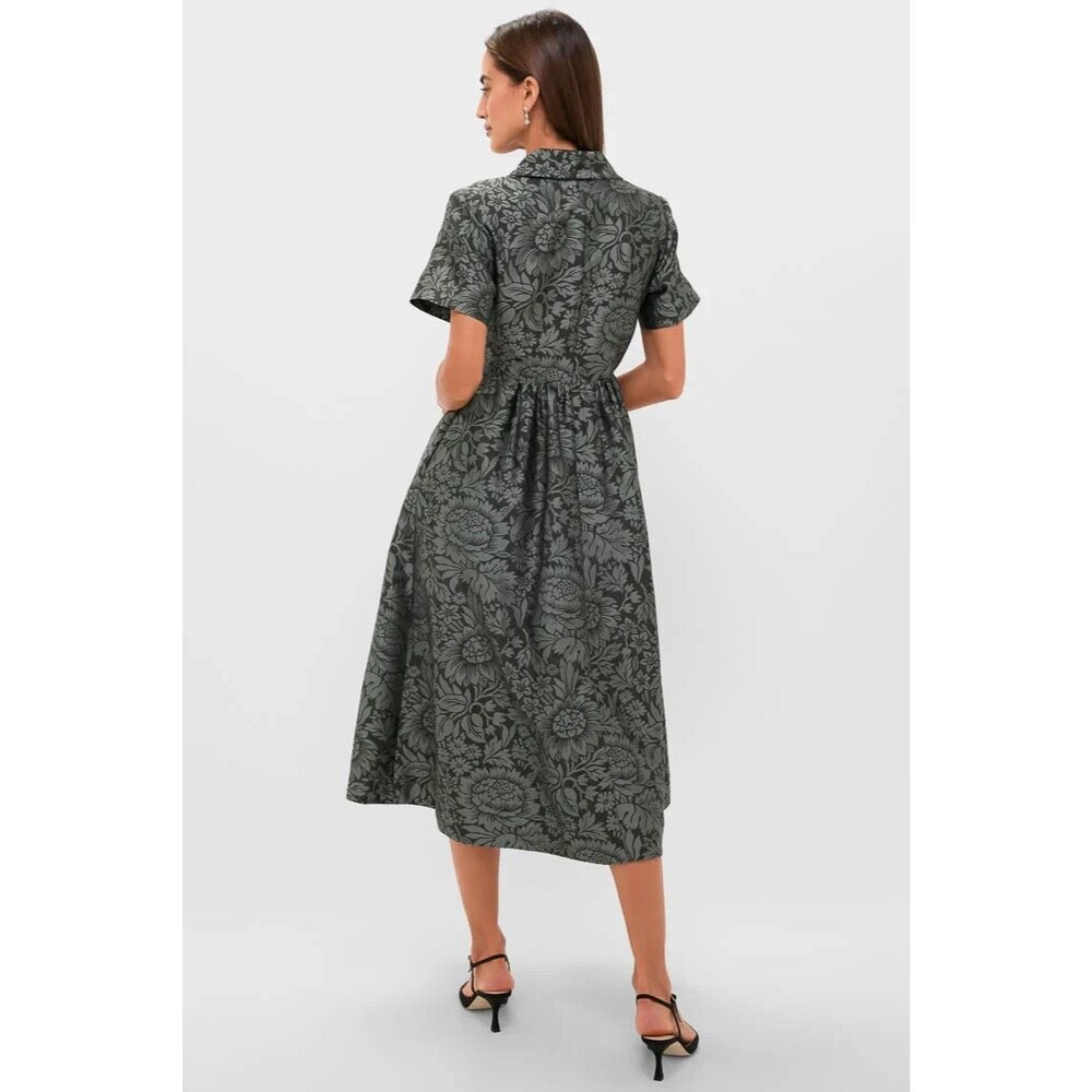 TUCKERNUCK Emerald Mirasol Jacquard Adelaide Dress Emerald Botanical Size S $298 - Picture 2 of 10